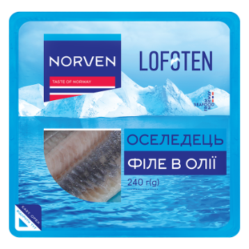 Оселедець LOFOTEN філе в олії 240г