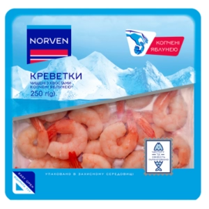 Креветка чищена копчена яблоком 