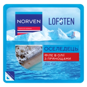 Оселедець LOFOTEN з прянощами філе в олії 250 г